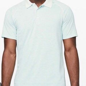 Lululemon - Metal Vent Polo - Blue/Green Stripe - Size L